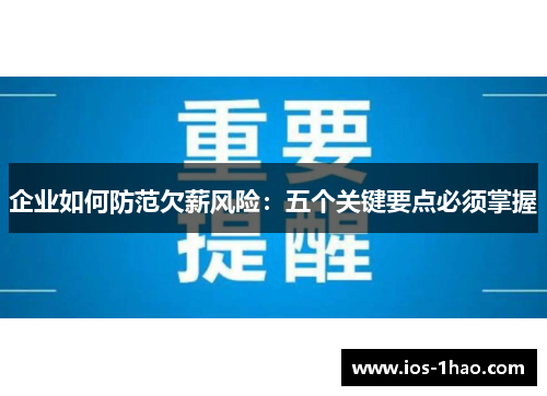 企业如何防范欠薪风险：五个关键要点必须掌握